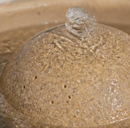 Serena 36" Cast Stone Outdoor Fountain – Sandstone Finish